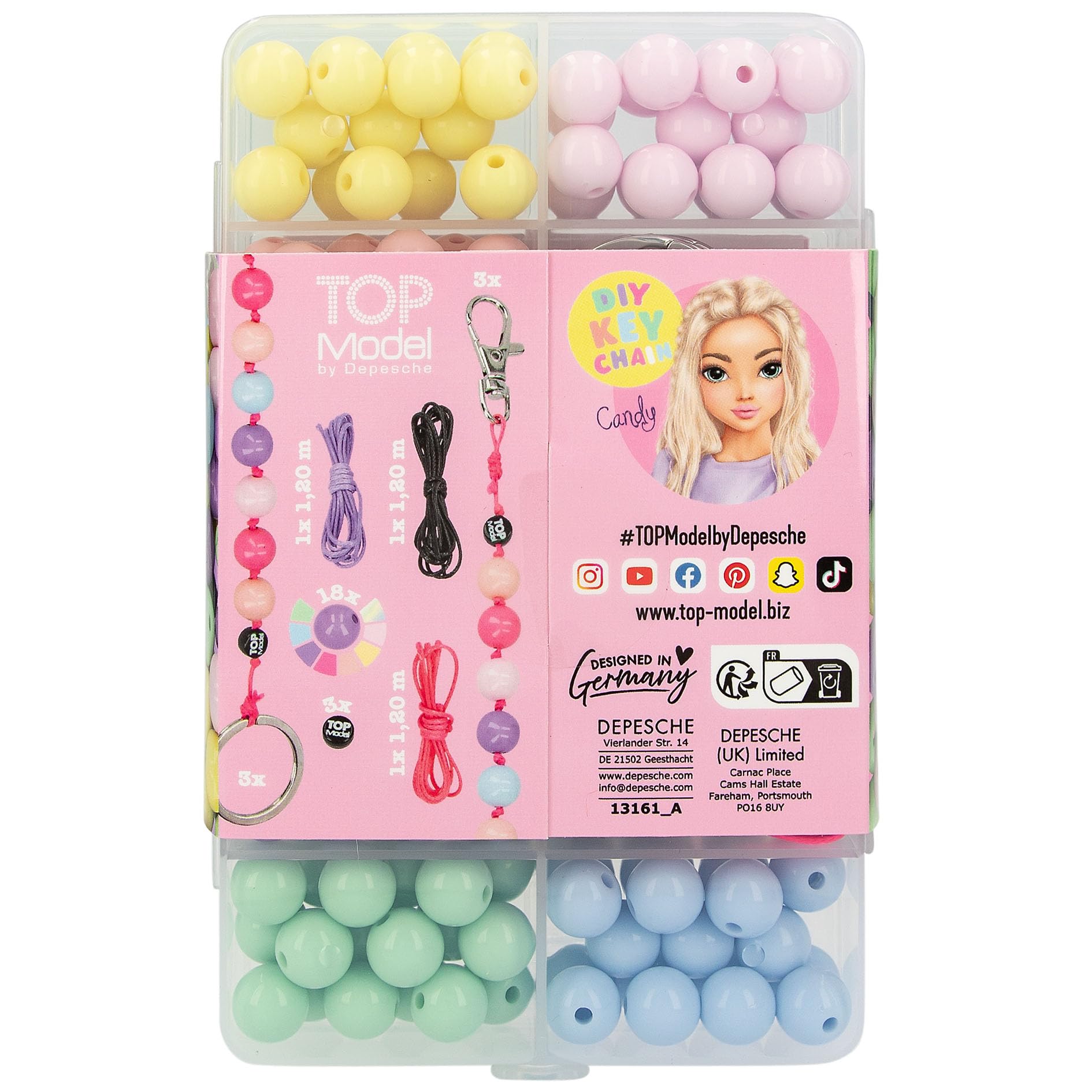 Depesche 12959 TOPModel - DIY Set de Bracelets pour bricoler des Bijoux en Perles, Set de Bijoux avec différentes Perles, Pendentif en Or, etc Depesche 12959 TOPModel - DIY Set de Bracelets pour bricoler des Bijoux en Perles, Set de Bijoux avec différentes Perles, Pendentif en Or, etc
