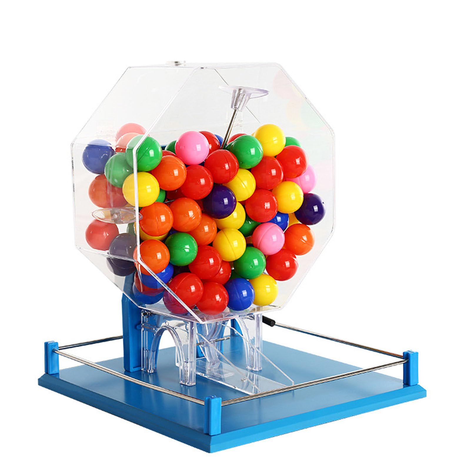 Lottery Machine, juego de bingo acrílico de lujo de 100 bolas, máquina de dibujo manual para diversión interactiva, ideal para grupos grandes y fiestas