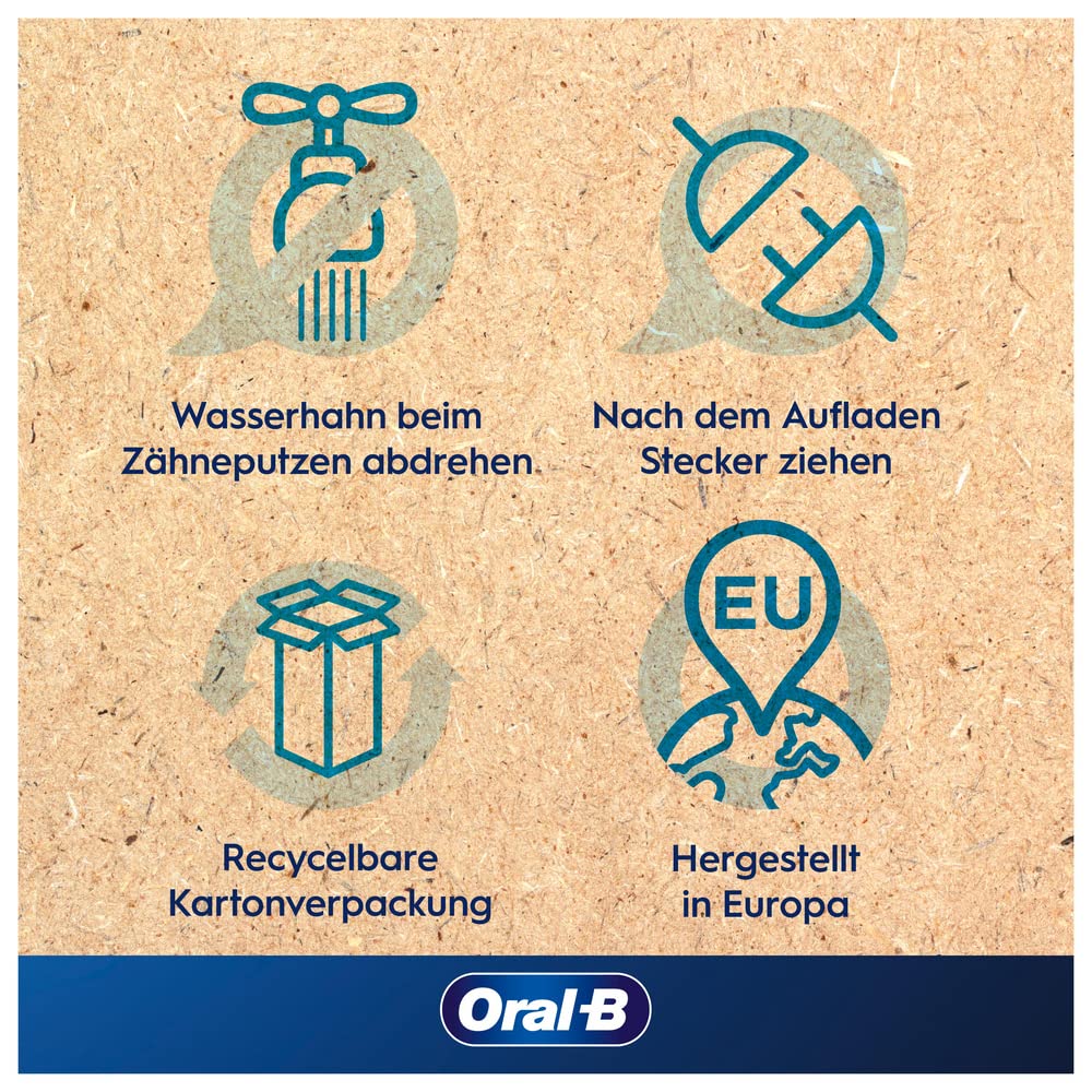Oral-B Pro Series 3 3500 Elektrische Zahnbürste oder Electric Toothbrush, mit 3 Putzmodi und visueller 360° Andruckkontrolle für Zahnpflege, Reiseetui, Special Edition, Designed by Braun, Schwarz