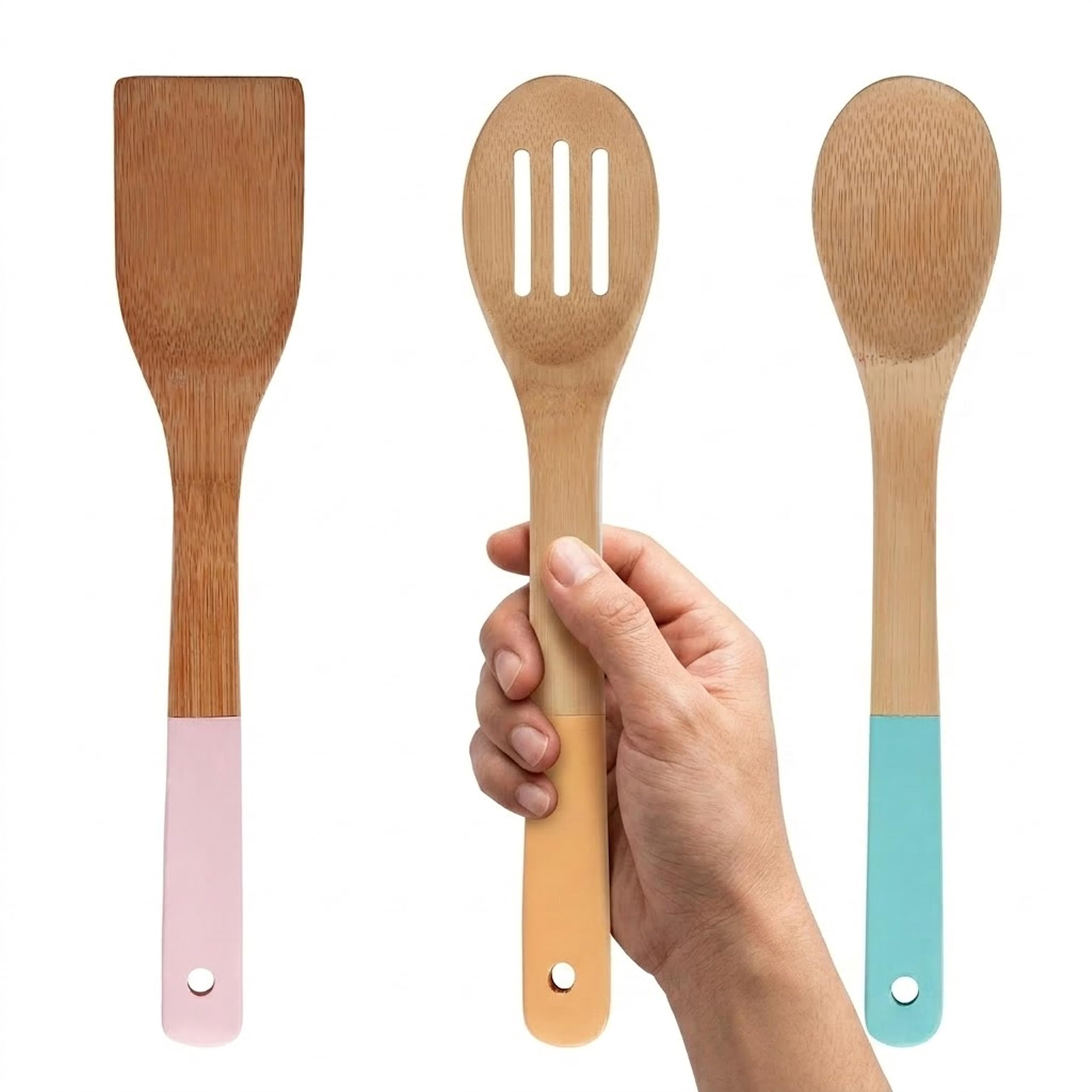 Premier Housewares 3 Piece Bamboo Kitchen Utensil Set | Spoon & Turner