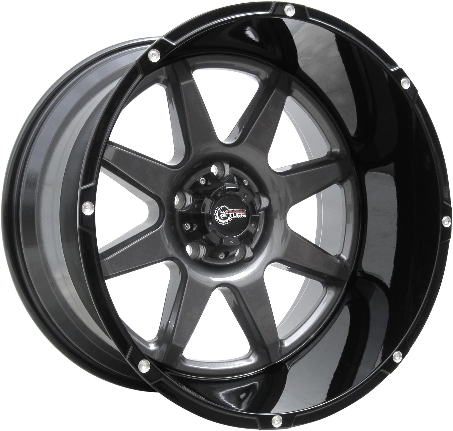 RT800 20" Wheels Rims 20x12 5x139.7 5x5.5-44 Offset Fits Dodge Ram 1500 Set of 4 Anthracite Gunmetal Black Gloss
