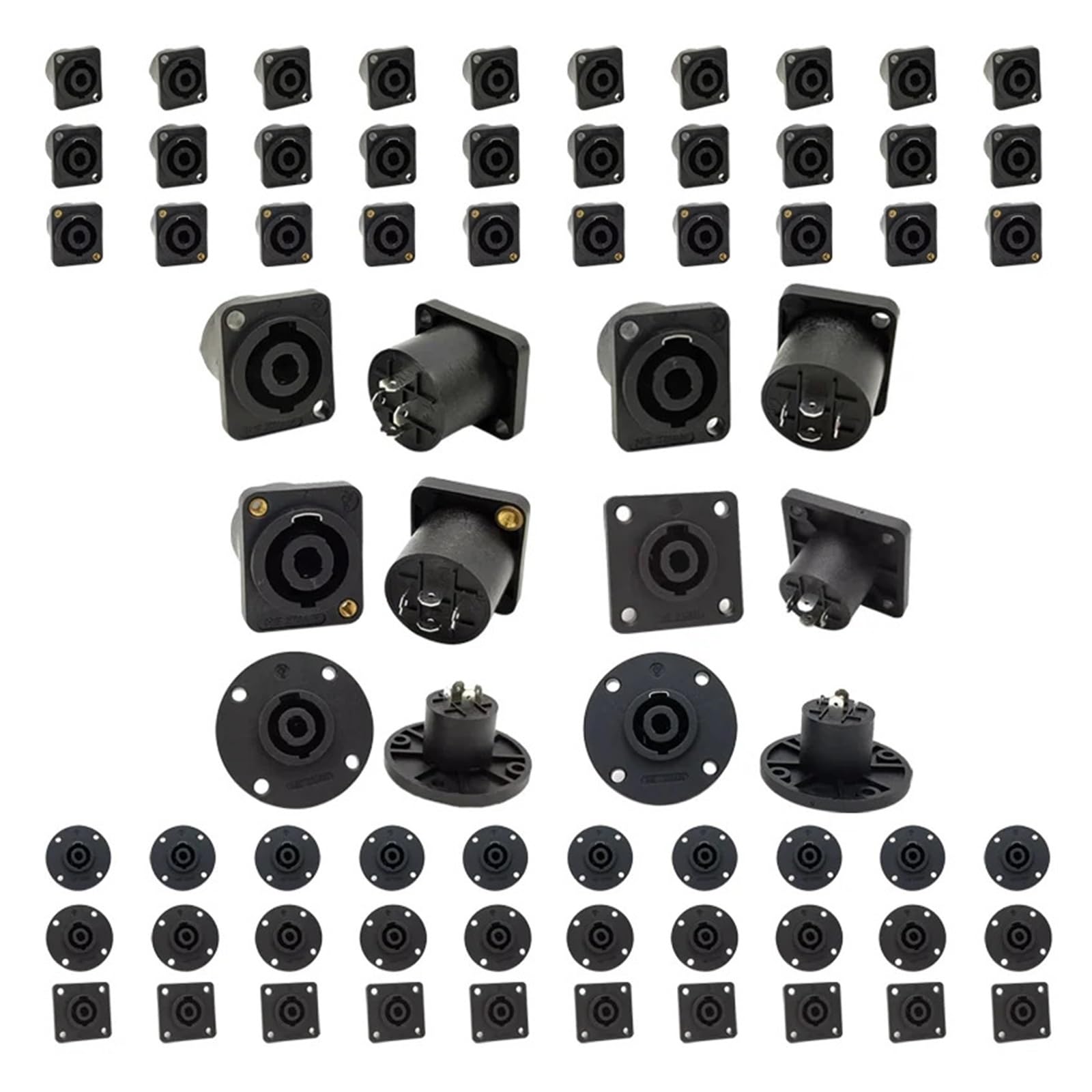 Konwerter wtyczek jack, Złącze audio 4-pinowe, wzmacniacz głośnikowy, konwerter z blokadą(8,5PCS)