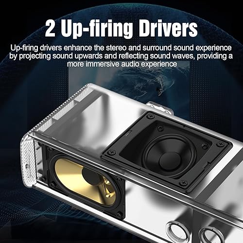 Miniatura 6 de Hiwill Barra de sonido Dolby Atmos mejorada de 5.1.2 canales, sistema de sonido envolvente de cine en casa para TV, barra de sonido para Smart TV