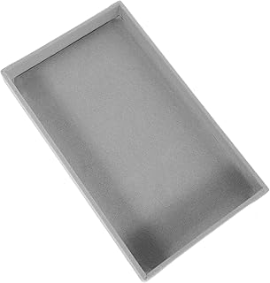 Abaodam ジュエリーオーガナイザー引き出しトレイ ベルベット表面リングホルダー付き 積み重ね可能な収納プレート ネックレス ブレスレッ