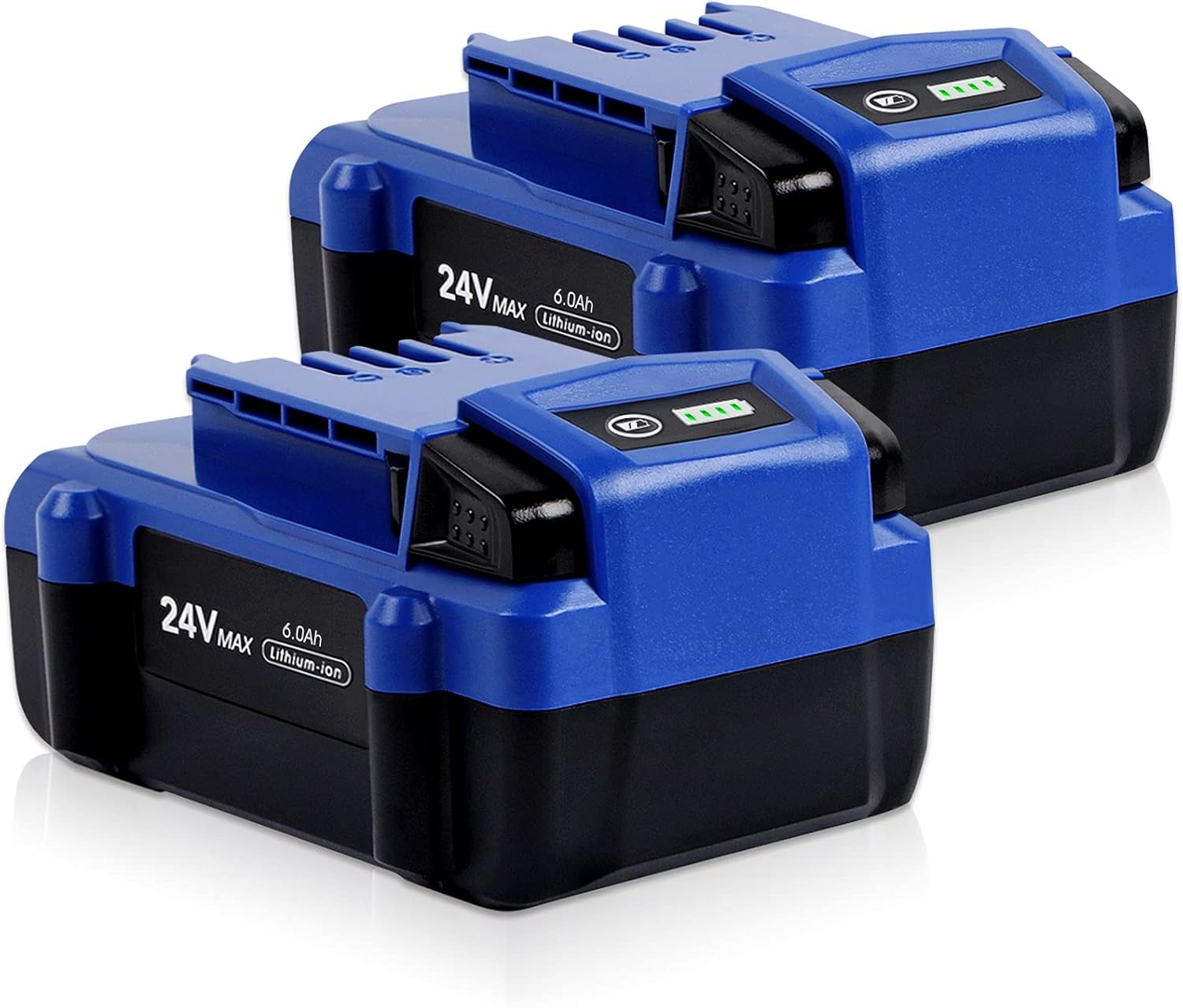 2pack dsanke 24v 6000mah lithium-ion battery for kobalt 24v max kb624-03 kb524-03 kb424-03 kb224-03 kb124-03 0673802 1051230 lithium ion cordless tools battery?not fit snow joe &sun joe 24v tools?