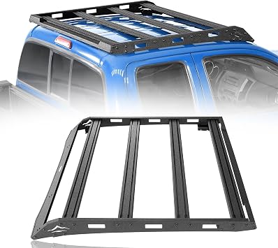 u-Box Access Cab Tacoma Roof Rack Top Cargo Crossbars Carrier Luggage Basket for Toyota Tacoma 2005-2023 2nd 3rd Gen Pickup Trucks Access Cab only