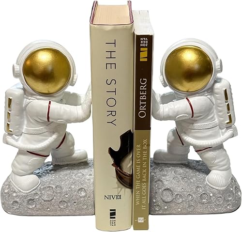 Astronaut Space Man - Resina antideslizante para habitación de niños, cualquier habitación, soportes únicos para libros hechos a mano y resistentes