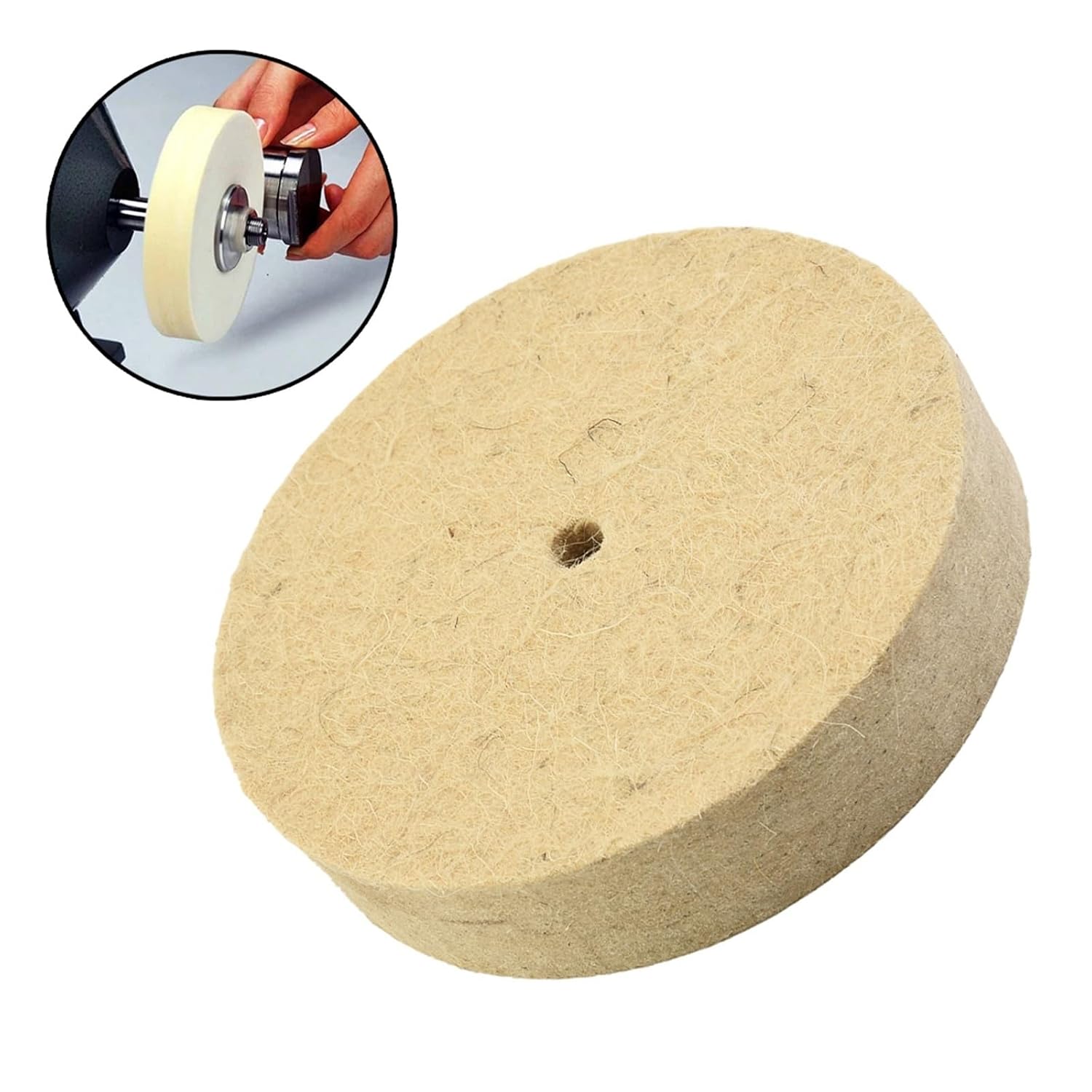 1PC Wool Felt Polishing Wheel 125mm 5inch Sanding Pads Buffing Grinder RotaryTools for Metalworking Grinding Steel Stone Glass