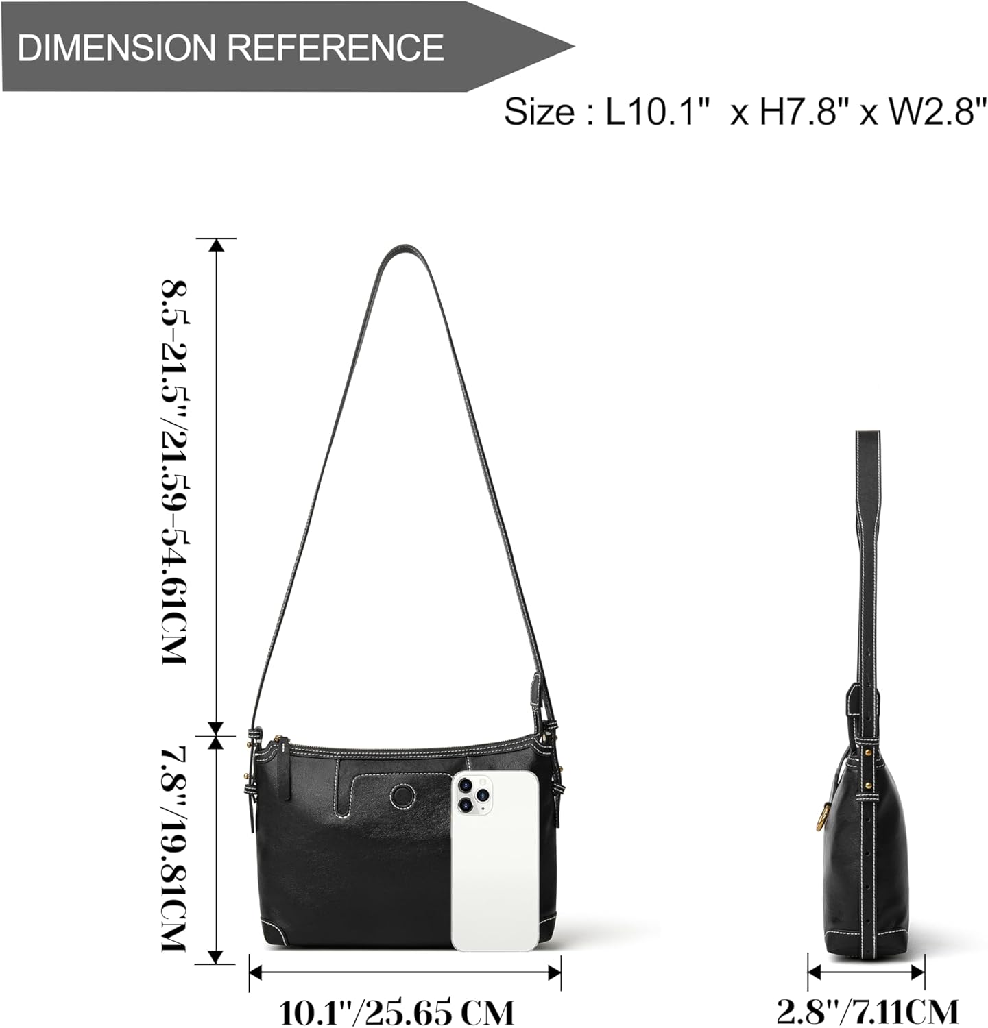 DAILANDO Medium Vintage Leather Shoulder Bag Designer Hobo Purse and Crossbody Handbags for Women - Image 5