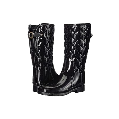 Hunter Refined Gloss Quilt Short Rain Boots Women