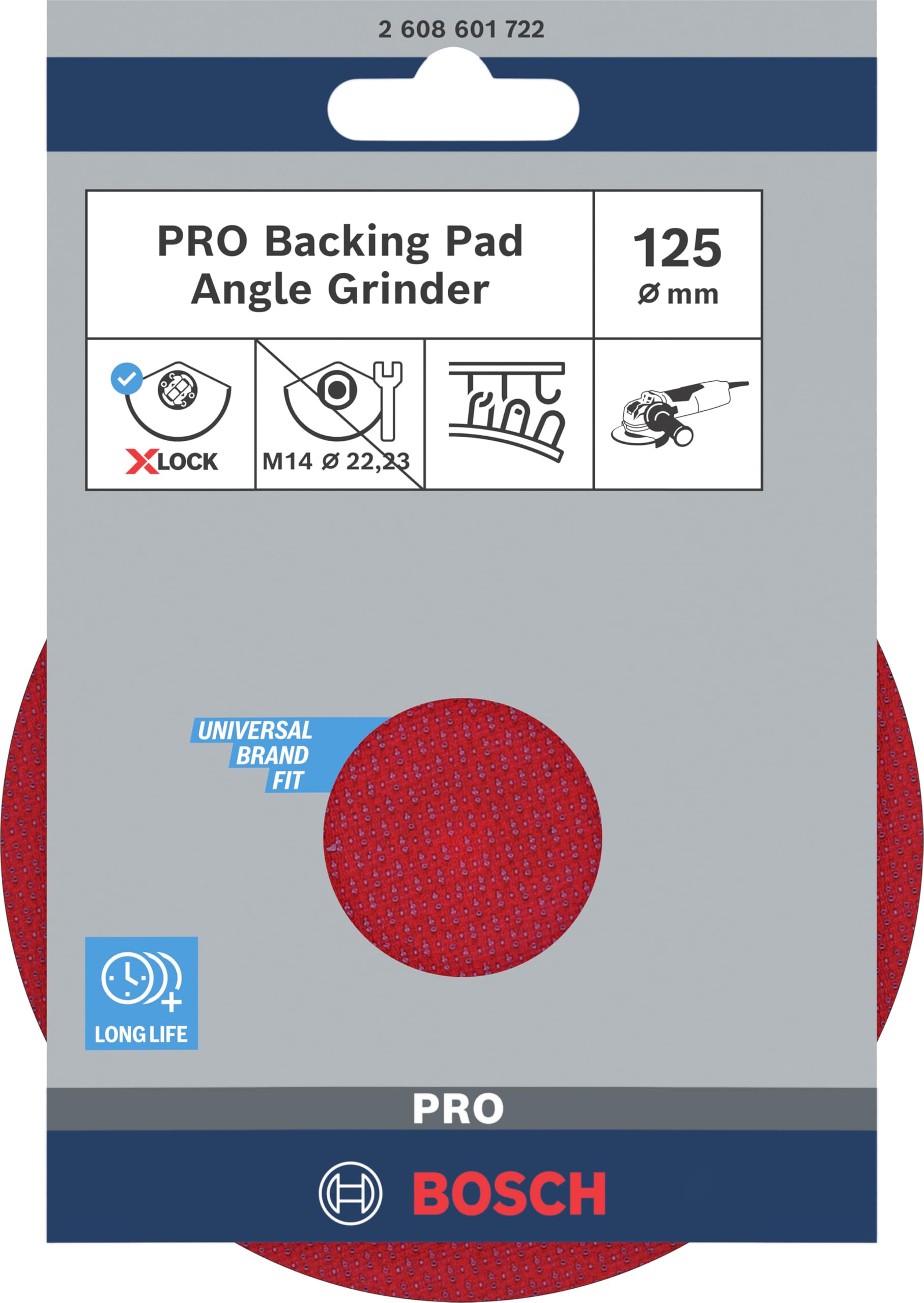 Bosch Professional 2608601722 Platorello, a Strappo, X-Lock, Ø125 mm
