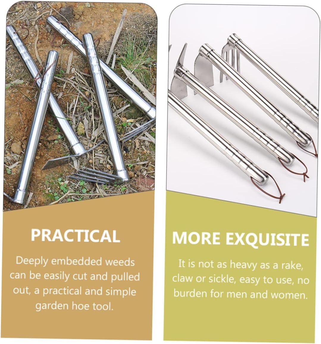 Gardening Hoe Outdoor Planting Tool for Weeding Hand Tool Non- Grip for Efficient Soil Digging and Flower Cultivation