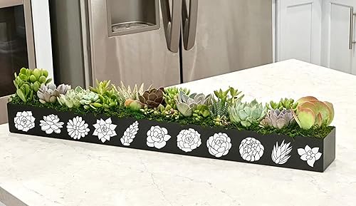 Miniatura 5 de Plantillas de flores de 8 pulgadas, plantillas de suculentas, plantillas de dibujo floral, plantillas de flores para pintar en pared de madera,