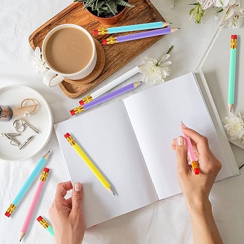 Miniatura 17 de 48 lápices de golf con borrador, mini lápices para boda, pequeños lápices cortos para niños, despedidas de soltera, escuela, oficina, escritura