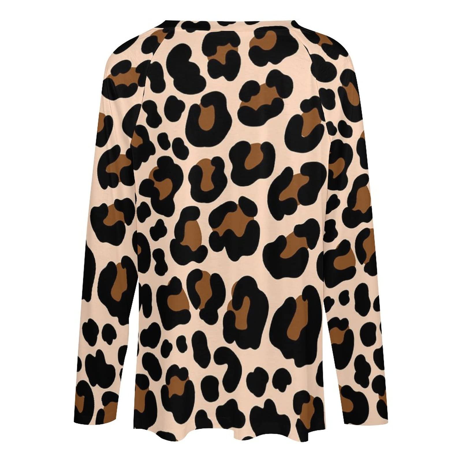 ヒョウ柄 長袖 Vネック トップス 楽天市場】Vネック（柄ヒョウ・レオパード）（トップス