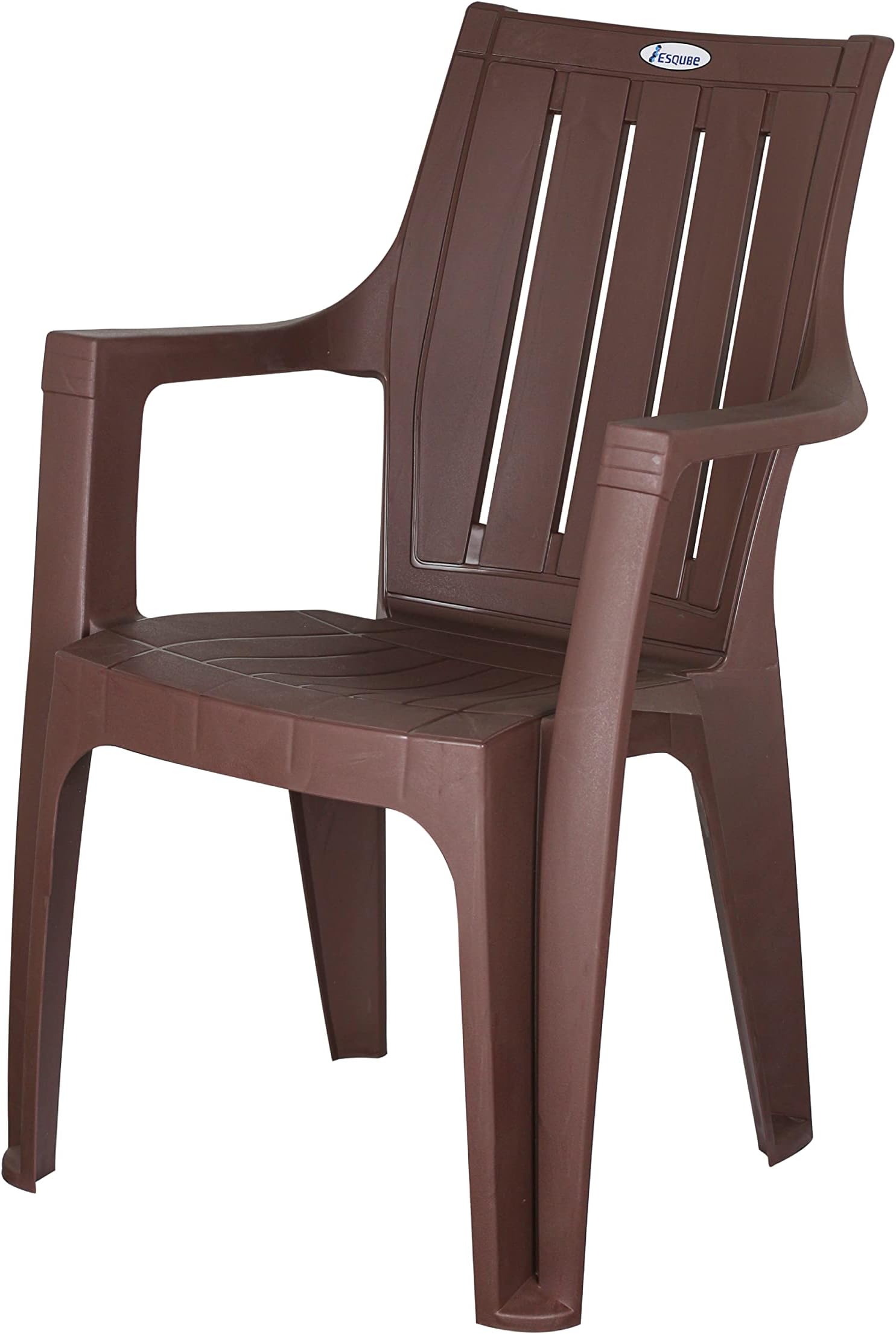 Esqube Neptune Plastic Arm Chair - Brown