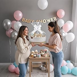 DECOMOMO Diaper Caddy, Empty Woven Basket for Gifts, Baby Baskets for Baby Shower Newborn (Spiral Beige & White, Large Gift Set)