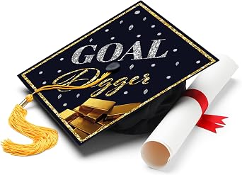 ADVANSYNC Goal Digger Graduation Cap Topper