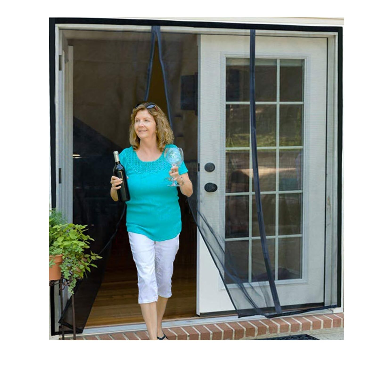 Moustiquaire de porte magnétique à fermeture automatique 150 cm