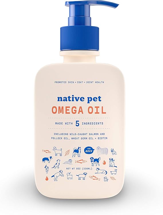 Native Pet Omega Oil for Dogs Dog Fish Oil Supplements
