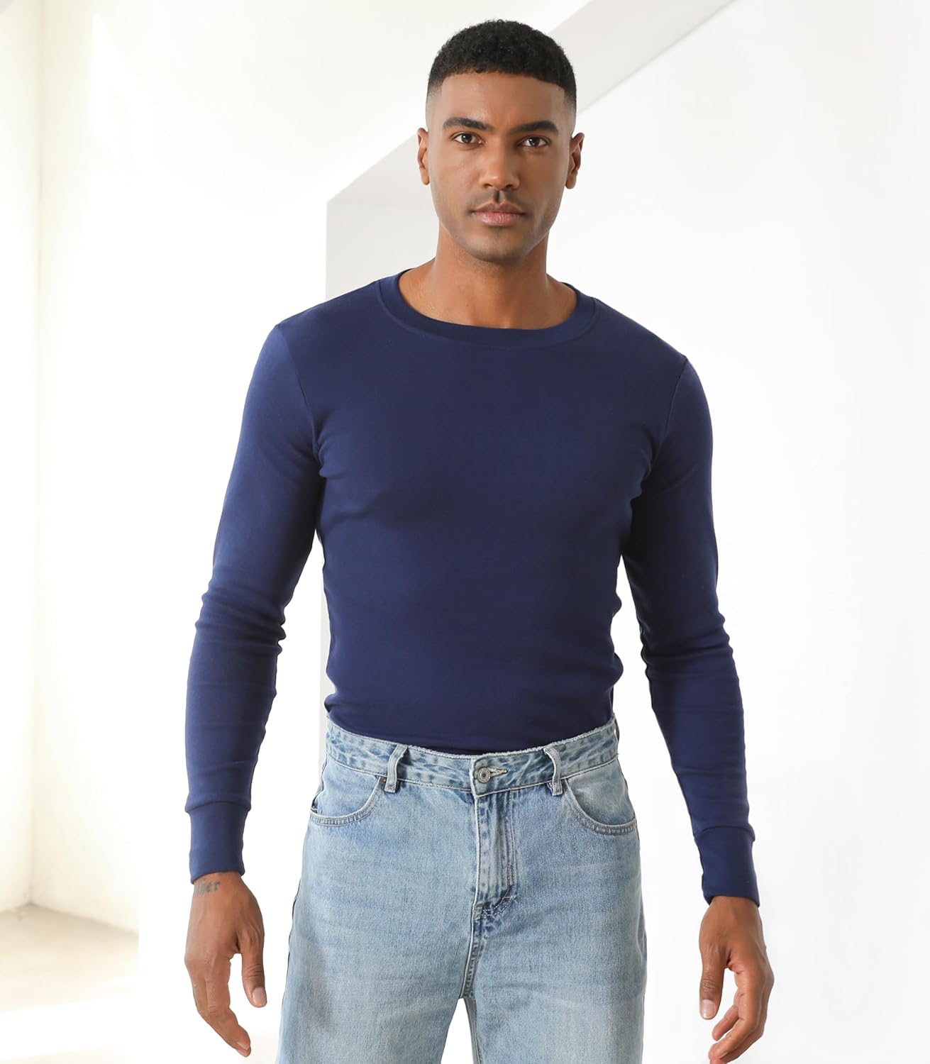 Comfneat Men's 2-Pack Long Sleeve Shirts Cotton Undershirts - Image 3