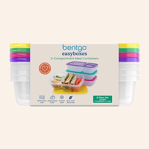 Miniatura 9 de Lonchera Easylunchboxes 3 compatimientos Bento contenedores, Brights