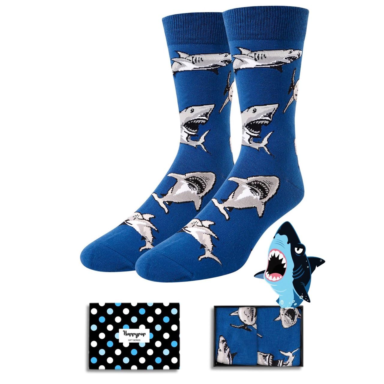 Funny Socks for Men - Bear Shark Sloth Lover Gifts for Teen Boys, Cow Wolf Socks