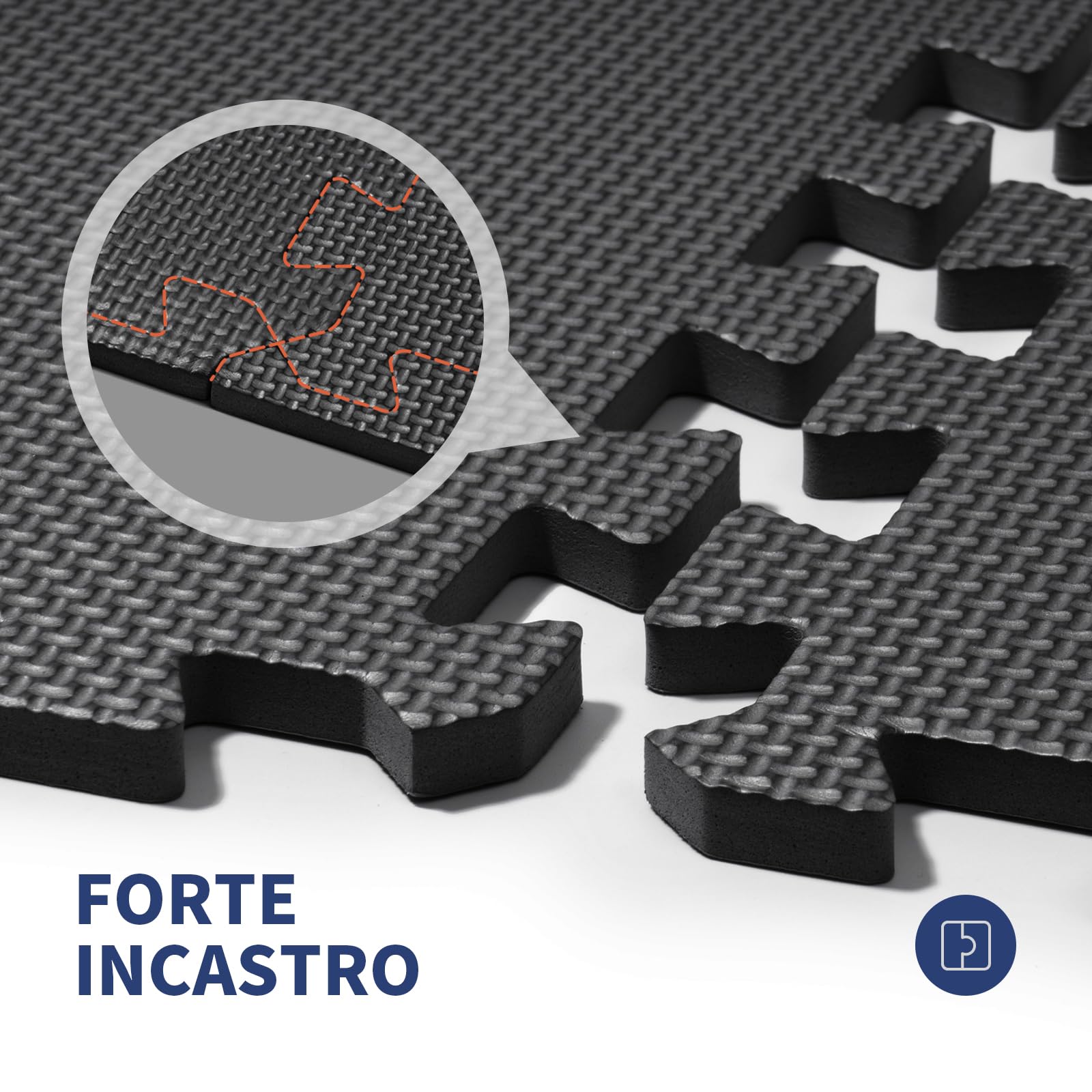 Tappeto Palestra, Taglia Extra Large 50x50cm, 12 Pezzi, 3㎡ Tappetino Fitness da Ginnastica a Puzzle, Pavimento Protettivo Incastro Tatami, Per Palestra Di Casa, Attrezzatura Per Fitness, Yoga