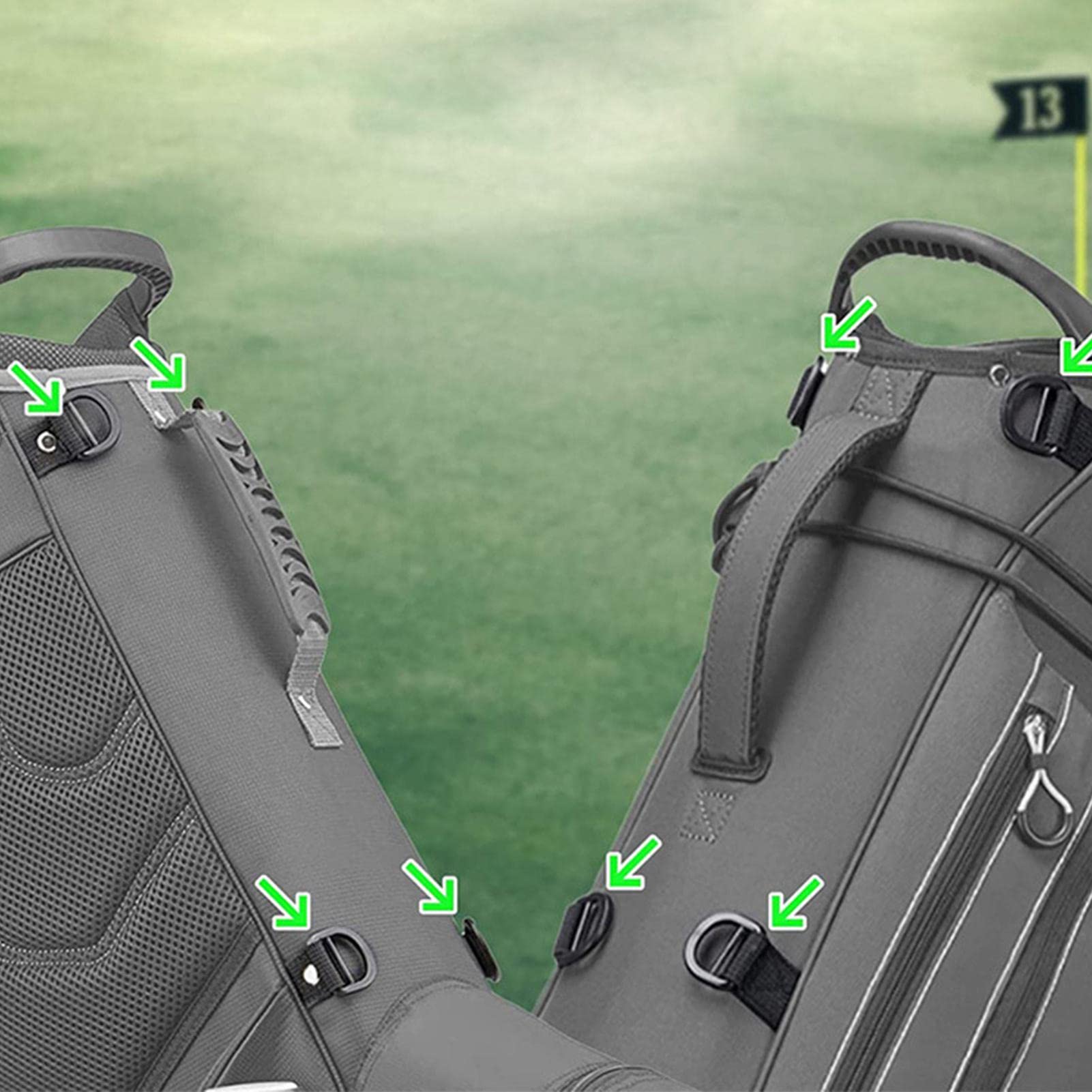 Cinghie di ricambio per sacca da golf - Attacco universale per sacca da golf | Cinghia da golf Cinghia per borsa da golf Cinghia per borsa da personale imbottita spessa Rianpesn