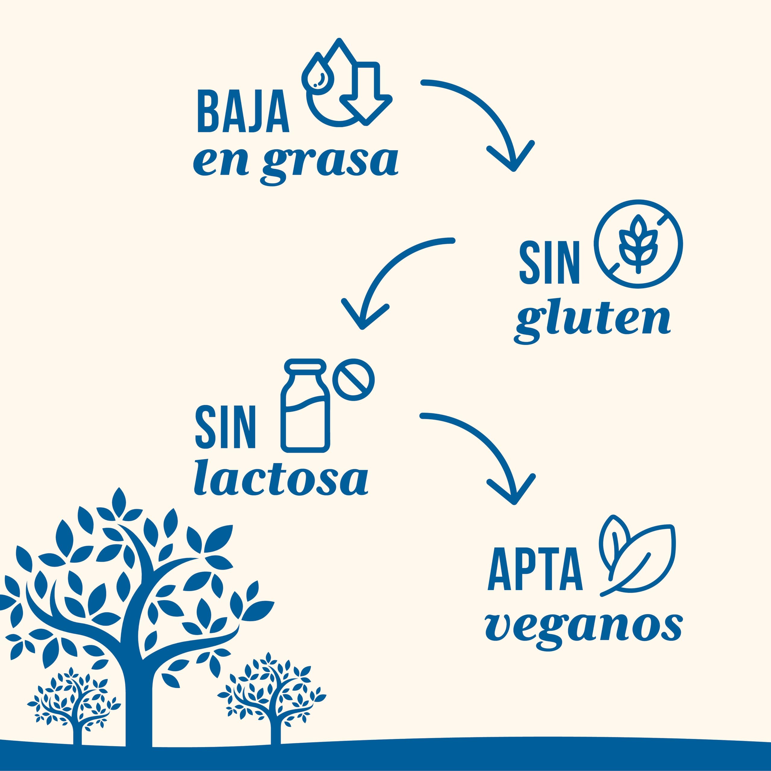 El Almendro Bebidas vegetales zero azúcares sin gluten 6x1 L Pack 6 Unidades