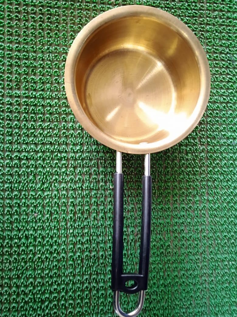 Brass Saucepan for Tea (2 litres) | 100% Pure Brass & Non-Toxic Cookware with Ayurvedic Health Benefits