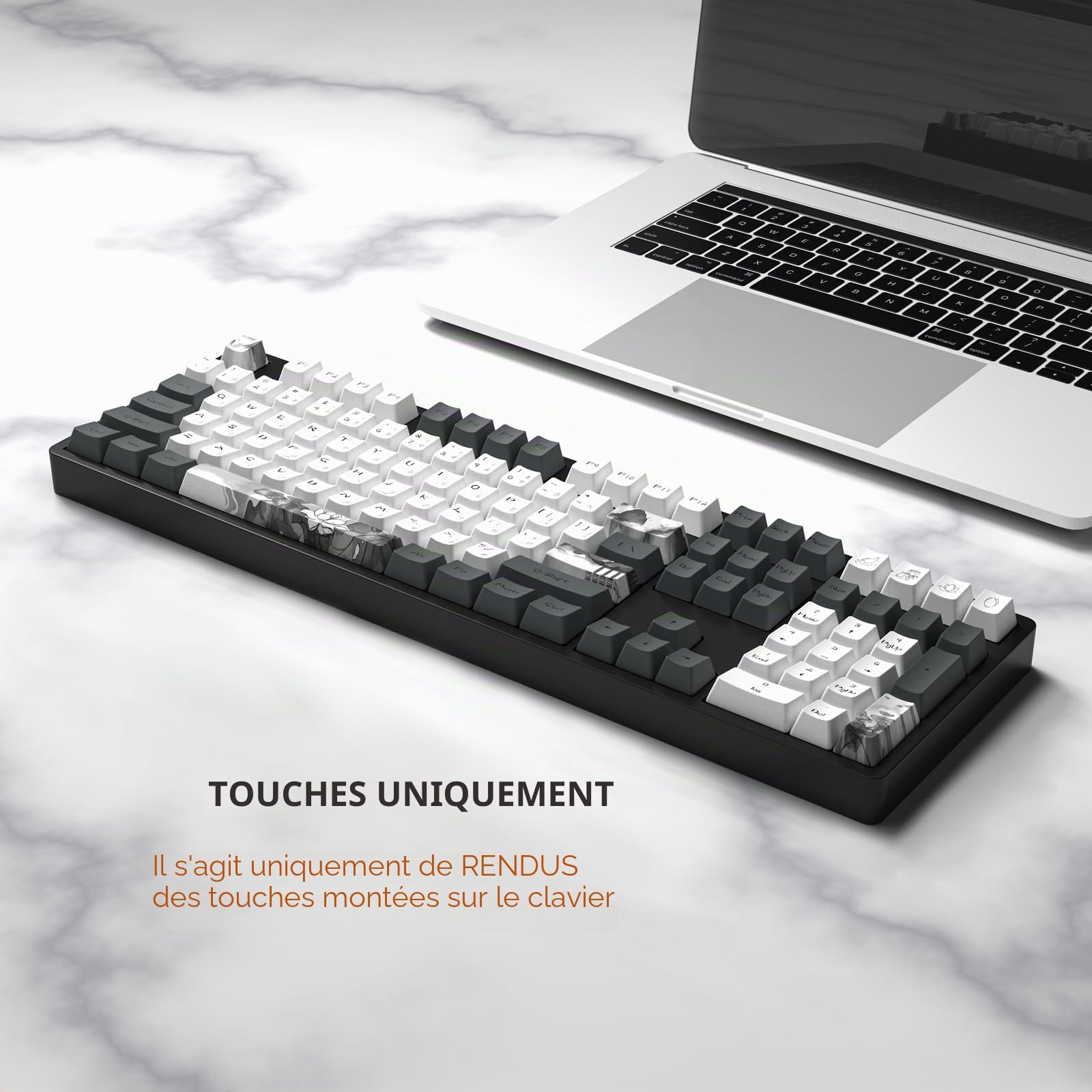 MOLGRIA Ink Lotus Lot de 140 touches PBT OEM pour clavier Gateron Kailh Cherry MX