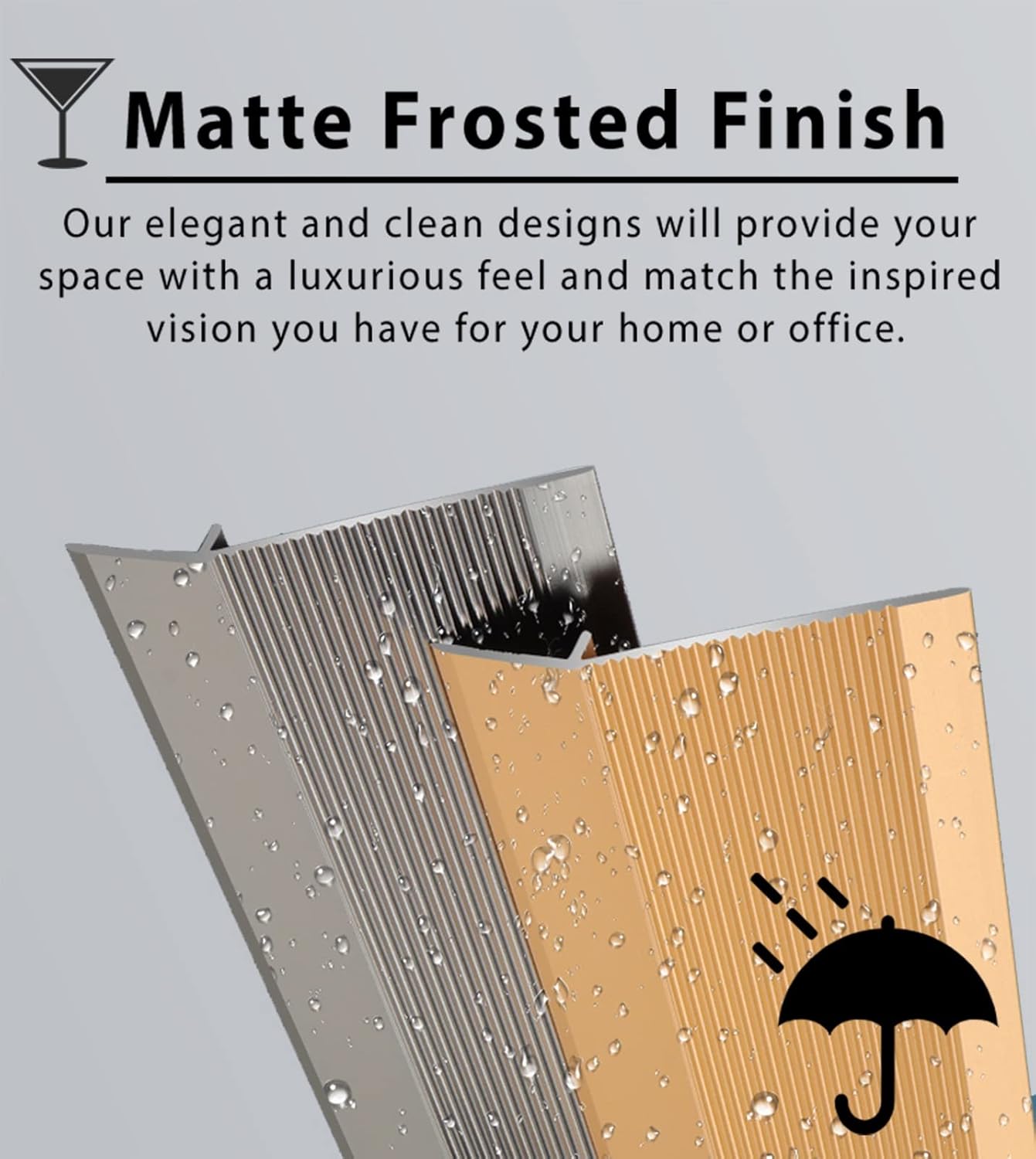 Floor Transition Strip Flooring Edge Trim, Door Threshold Trim Strip,Aluminum Alloy Gap Cover Joint Strips,Smooth Transition Threshold Strips,Height Difference (Color : White)