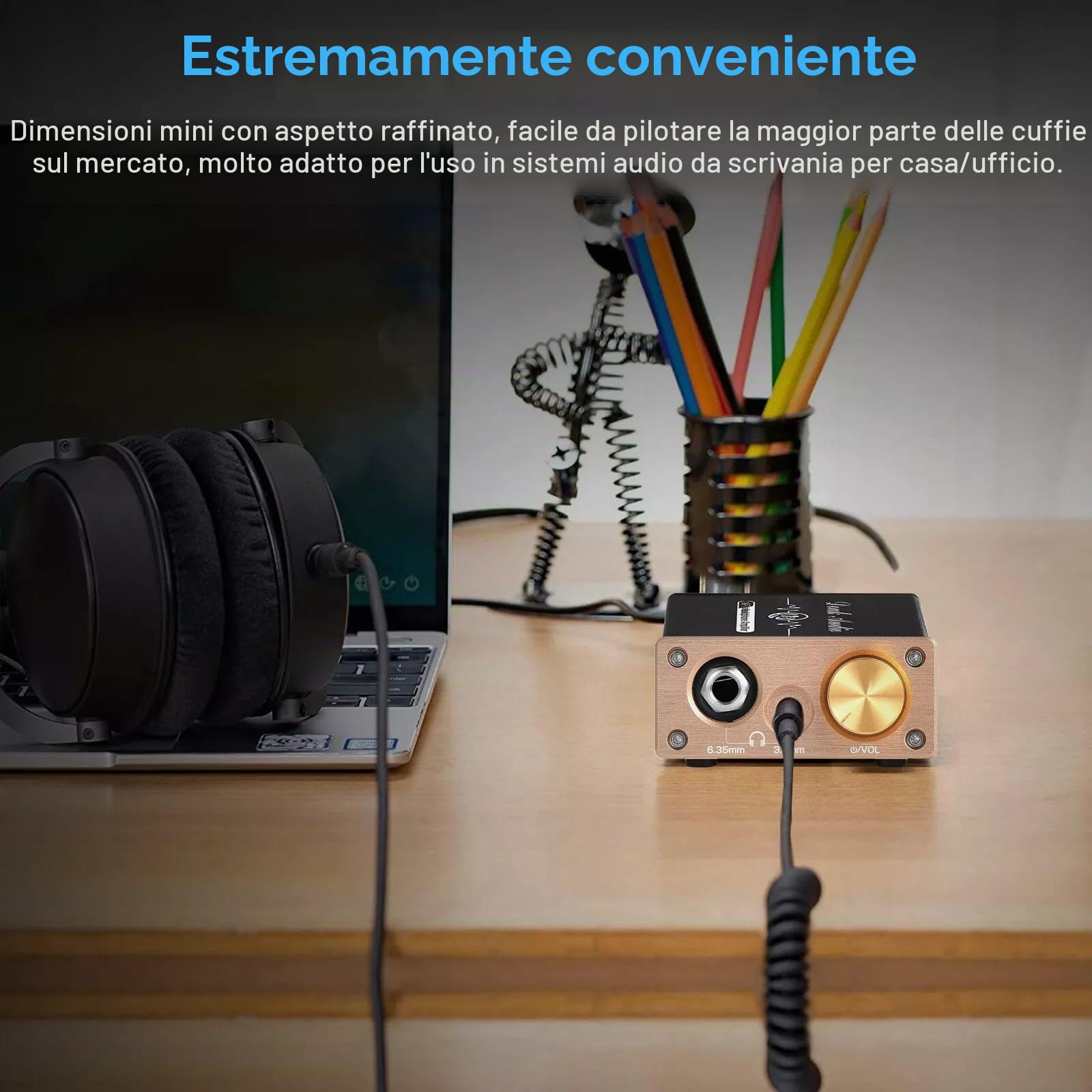 Douk Audio HiFi Mini Amplificatore per Cuffie Classe A Desktop Amp per Cuffie DC5V (U3PRO)