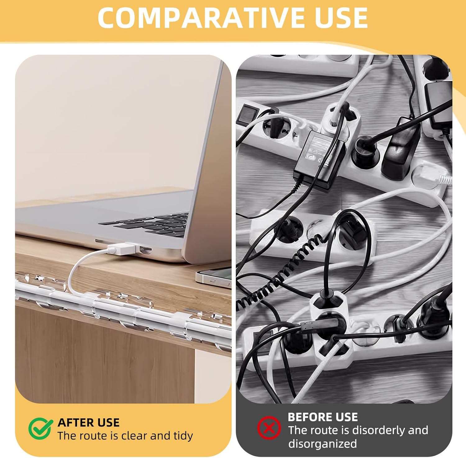 100 Pcs Clear Cable Clips with Strong Self-Adhesive, Finisher Wire Clamp Sticky Cable Management Clip for Light Laptop Wall TV PC Ethernet Wire Clips Cord Holder