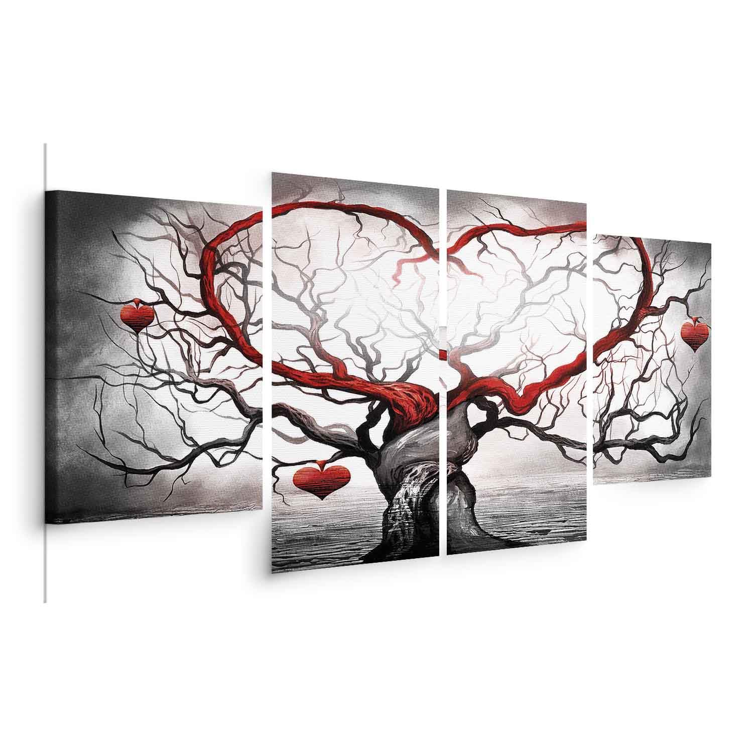 B&D XXL - Quadri Moderni per Soggiorno Grandi, Astratto Amore, 160x80 cm