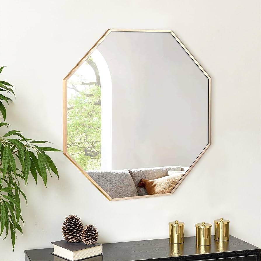 Amazon.co.jp: ミルオ君の鏡工房 壁掛けミラー 八角形 ウォールミラー Amazon.co.jp: ミルオ君の鏡工房 壁掛けミラー 八角形 ウォールミラー