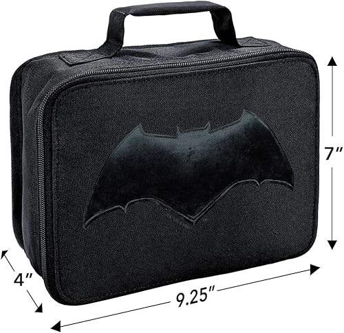 Miniatura 2 de LOGOVISION Lonchera con logotipo de Batman de la Liga de la Justicia, con aislamiento y lados suaves, bolsa de almuerzo reutilizable para trabajo