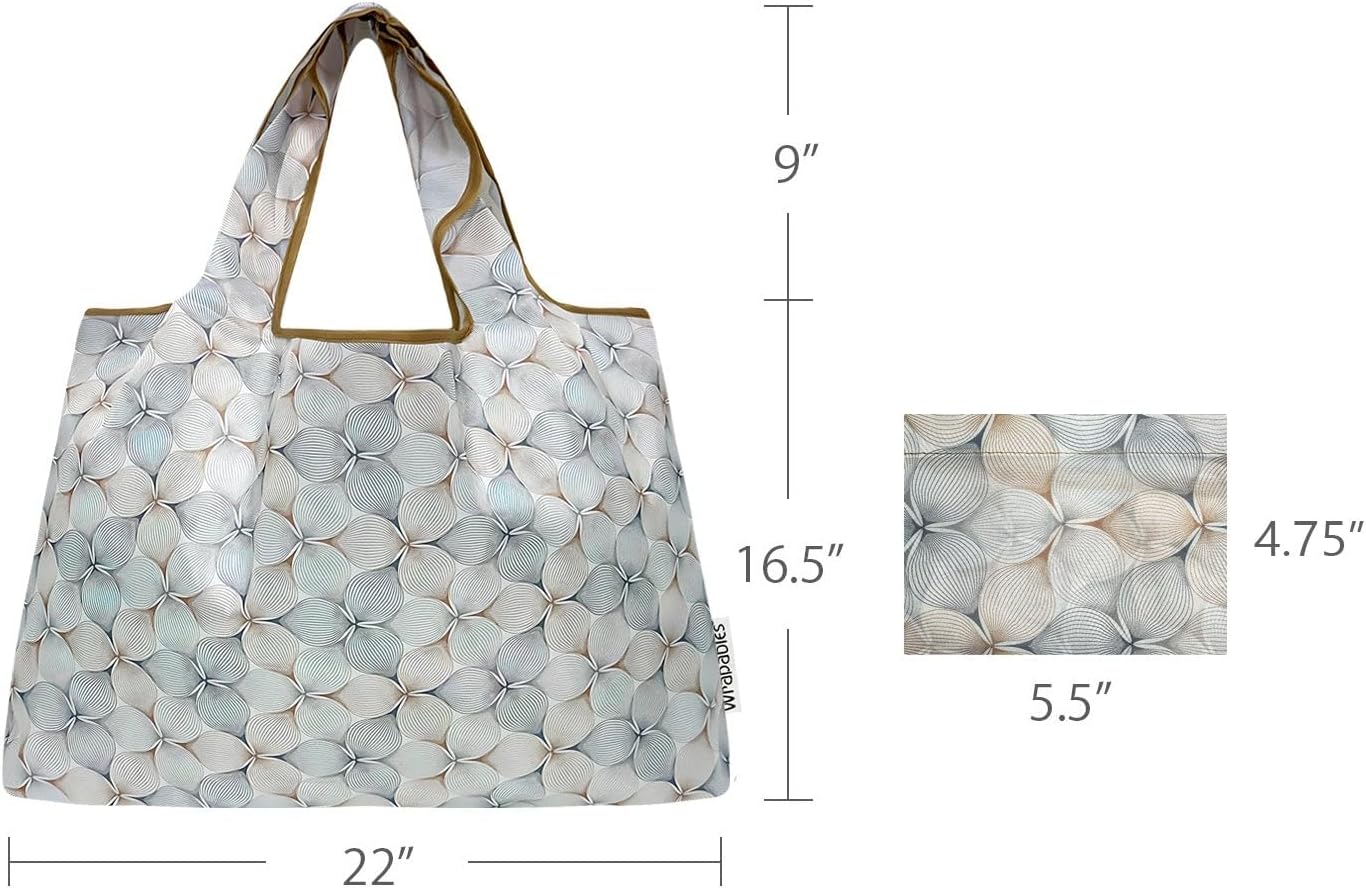 allydrew Large Foldable Tote Nylon Reusable Grocery Bags - Image 3