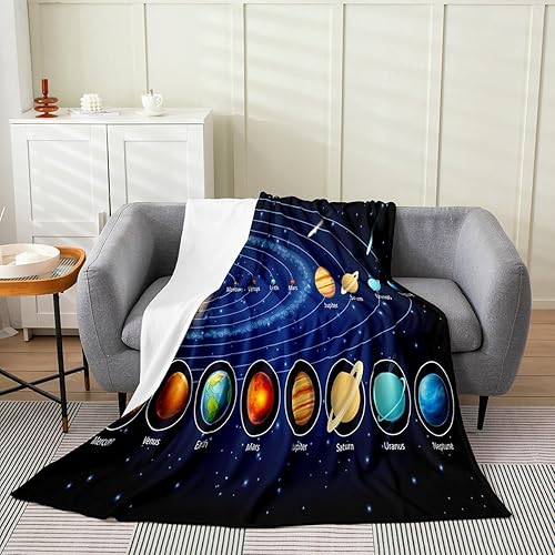 Vista 20 de Manta de cama de arte abstracto Grunge para niños, color verde azulado y naranja, manta de forro polar desordenada con pintura de óxido, manta Multi