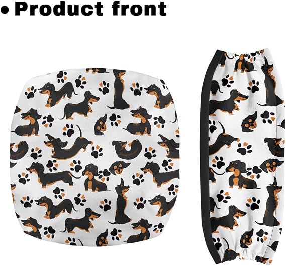 LedBack Rollator Accessories for Walkers for Seniors Dachshund Dog Walker Seat Cover Rollator Walker Seat and Backrest Rollbar Cover Set Paw Print