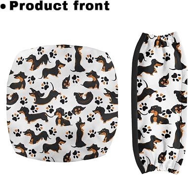 LedBack Rollator Accessories for Walkers for Seniors Dachshund Dog Walker Seat Cover Rollator Walker Seat and Backrest Rollbar Cover Set Paw Print