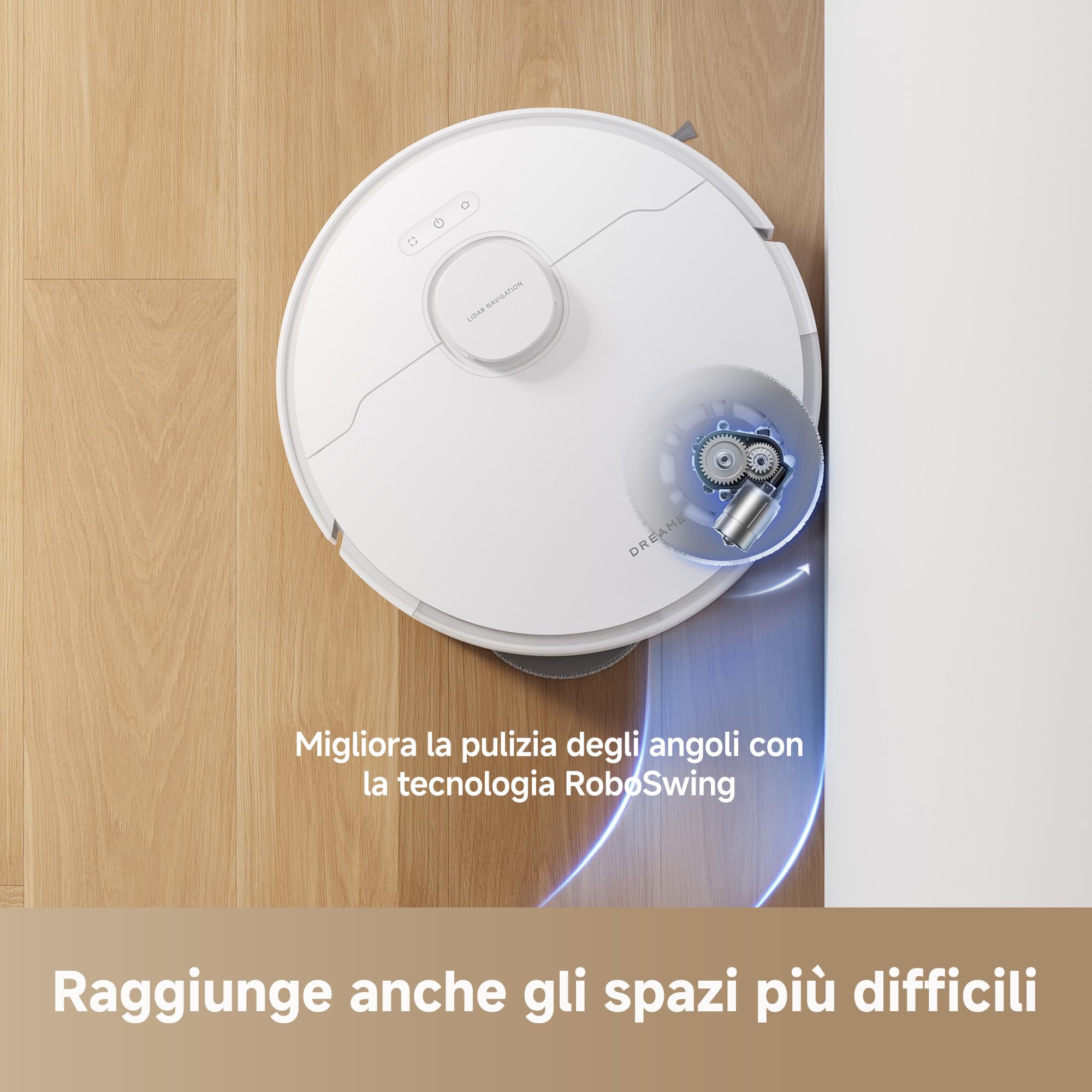 DREAME L10s Pro Gen 3 Robot Aspirapolvere e Lavapavimenti Intelligente, Aspirazione Vormax da 13.000 Pa, Sistema di Lavaggio DuoScrub, Sollevamento Automatico del Mocio di 7 mm, Batteria da 5.200 mAh