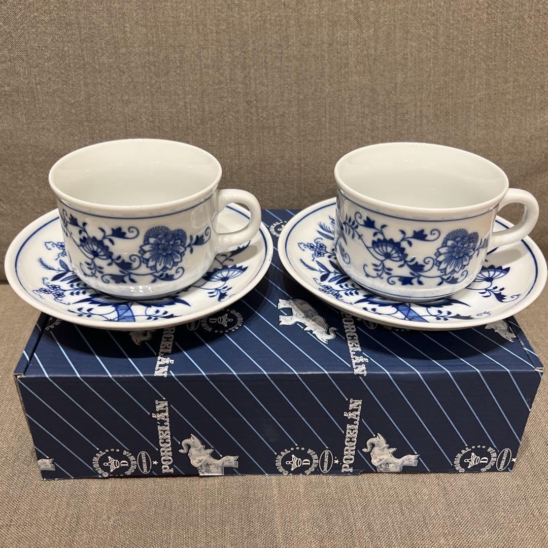 Amazon.co.jp: ブルーオニオン カールスバード ボヘミア 陶器 コーヒー