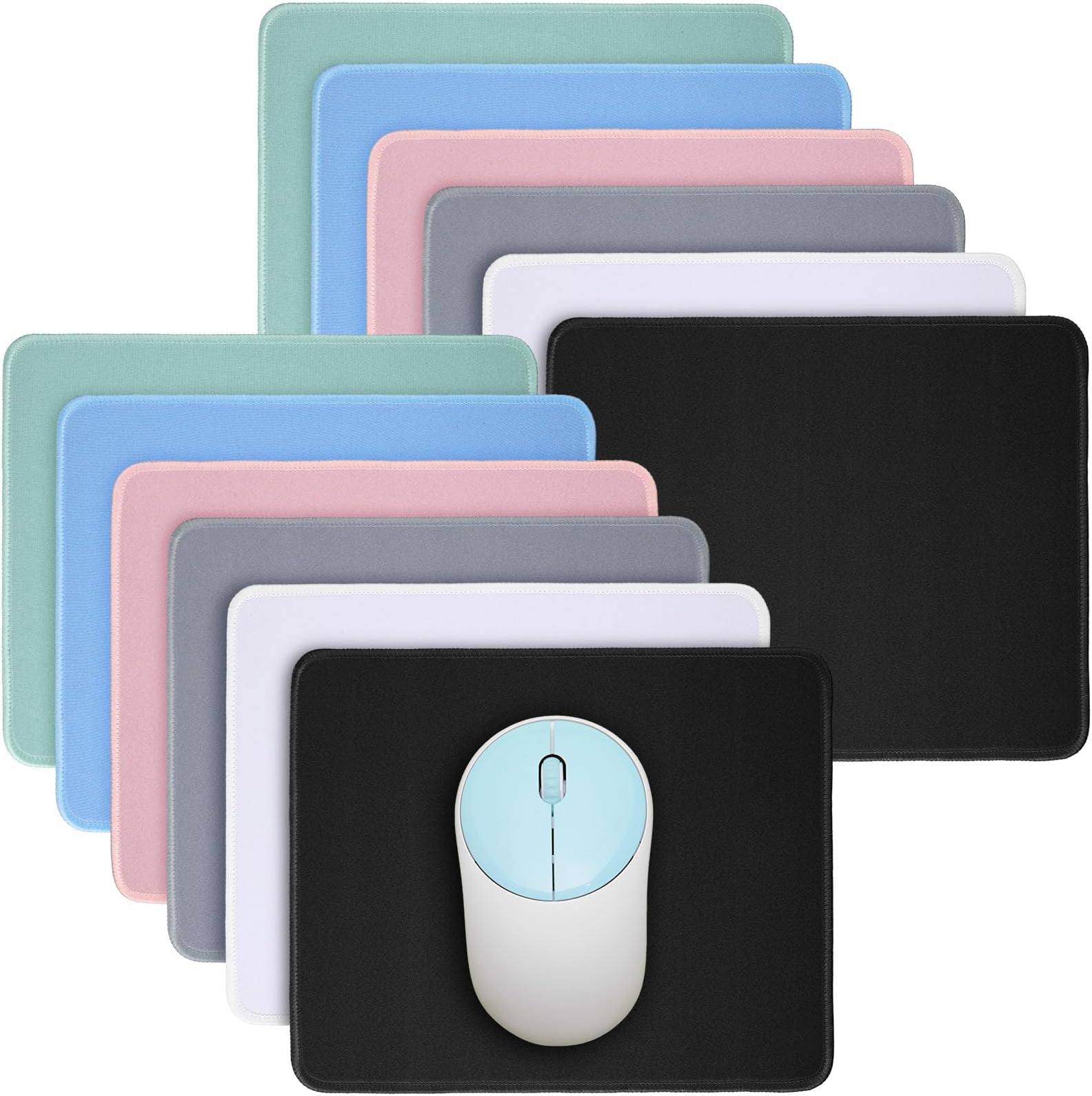 Kanayu 12 Pcs Mouse Pad Bulk with Non Slip Rubber Base