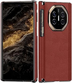 Leather Case for Huawei Mate XT, Hinge Full Coverage Anti-Fall Cover Slim Luxury Camera Shockproof Protection Business Case
