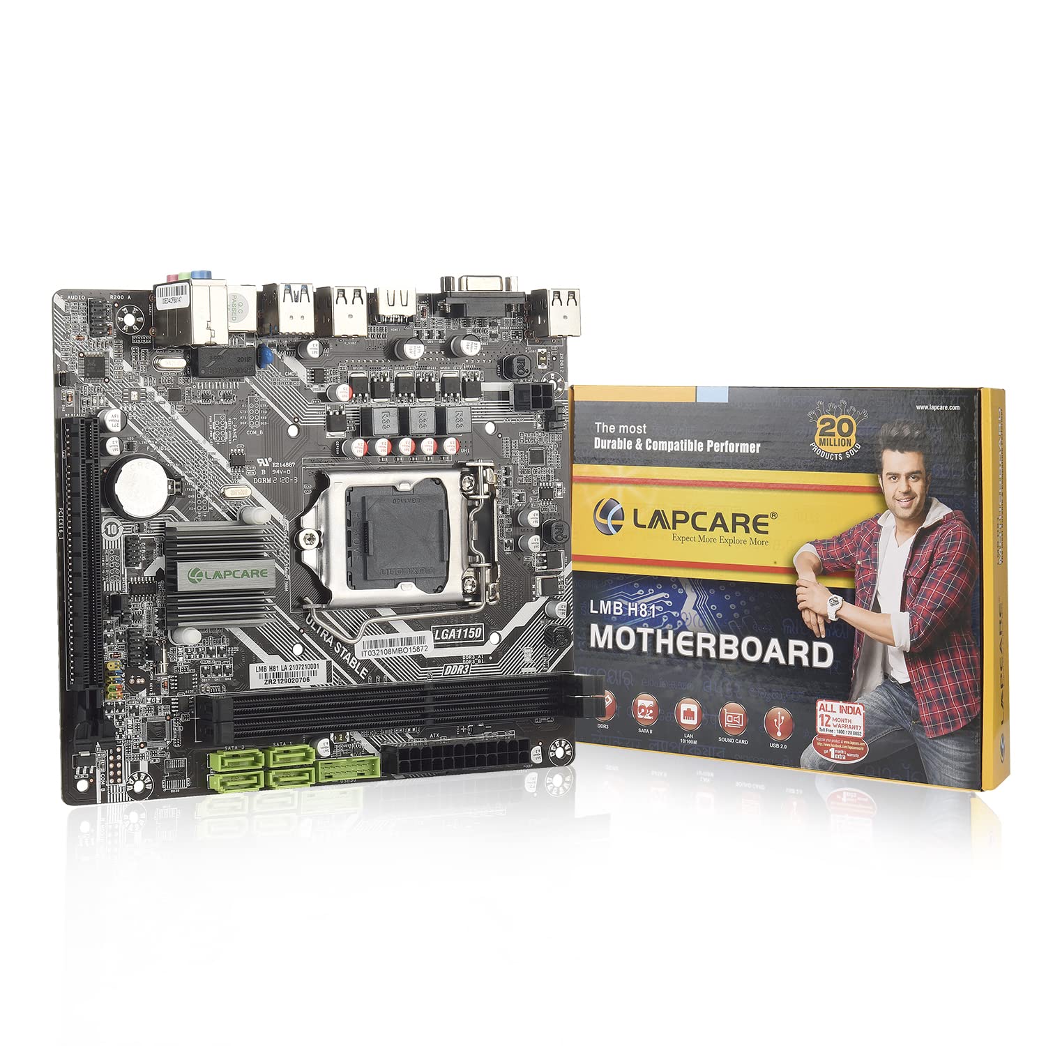 Lapcare Compatible Mother Board for H81, Micro ATX, DDR_3 (B0BLK5P7FQ) Amazon Price History, Amazon Price Tracker