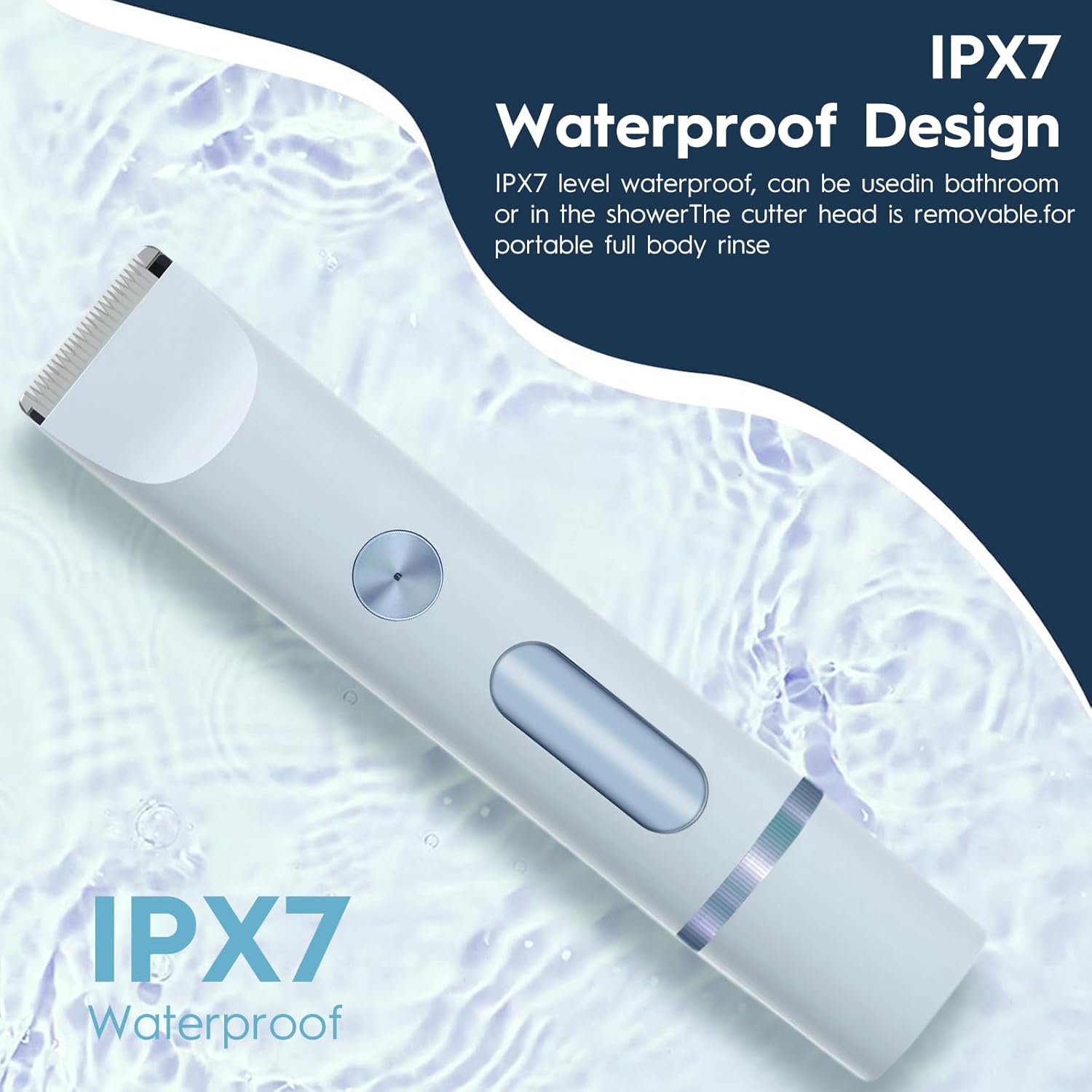 Bikini Trimmer for Women 2-in-1 Painless Electric Razor & Shaver – IPX7 Waterproof Dual Head Ceramic Blades for Pubic, Face, Legs, Underarms – Cordless Rechargeable Travel & Gift Kit