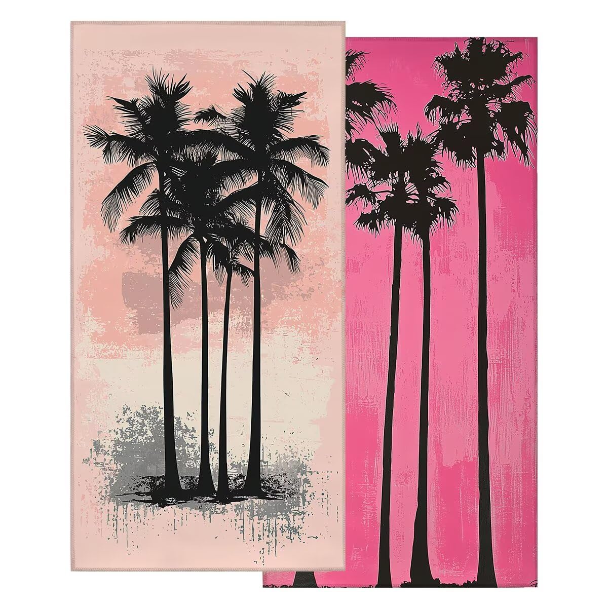 Ręcznik plażowy XXL, 90 x 180 cm, zestaw 2 szt., ręcznik plażowy z mikrofibry, różowy, szybkoschnący, do sauny, fitness, bez piasku, ręcznik plażowy, do sauny, duży ręcznik kąpielowy, prezent dla