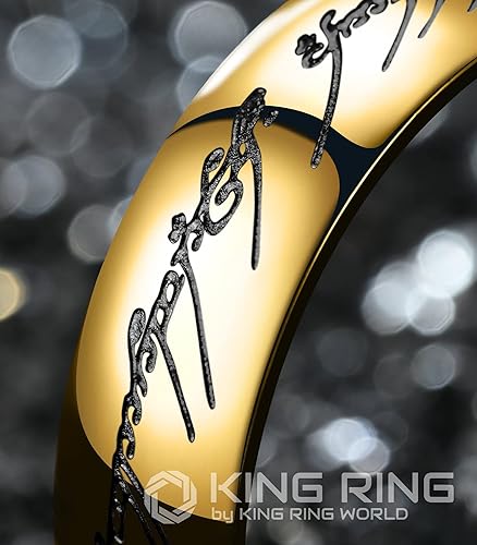 Miniatura 5 de King Ring Anillo de El Señor de los Anillos de 0.236 in - Grabado Un Anillo Para Gobernarlos Todos para Hombres y Mujeres - Anillo Lotr de Acero